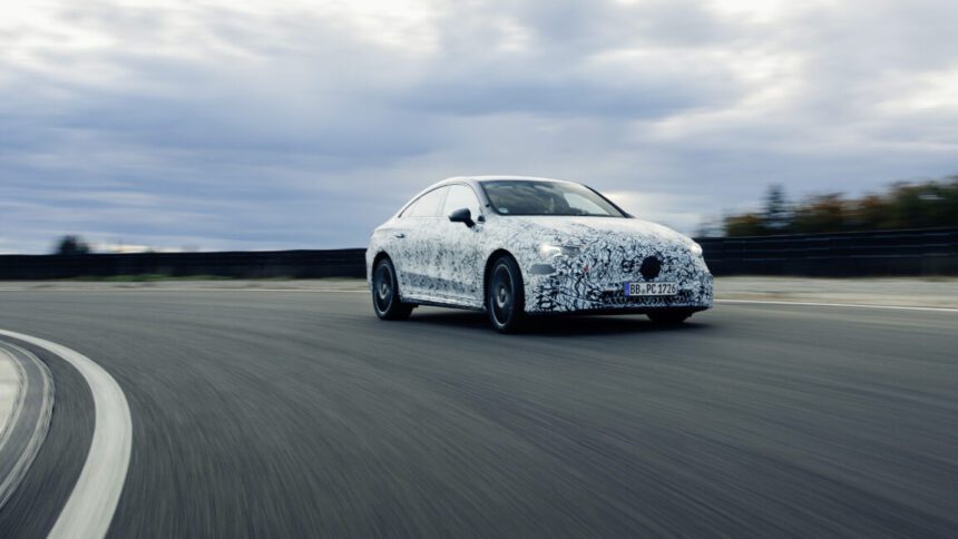 Mercedes CLA electric car testing