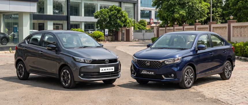 Tata Aeris vs Honda Amaze Is the ₹2 Lakh Extra Worth It